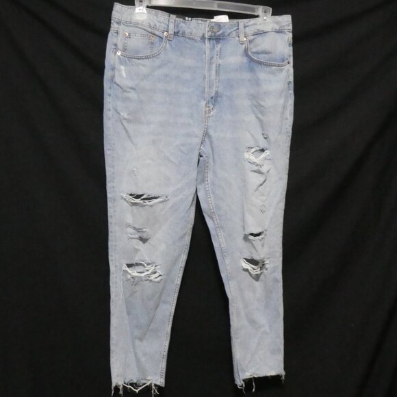 DIVIDED By H&M | size 16 | Mom Jeans | High Waist Ankle Length Distressed | NWT - Picture 1 of 16